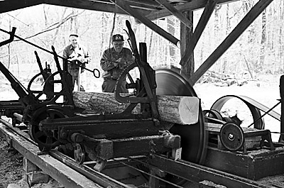 Hahn brothers at sawmill