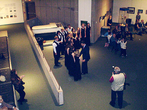 Governor Manchin with choir